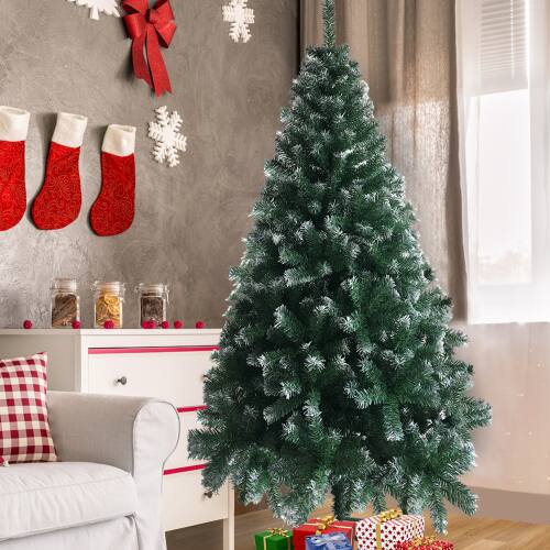Alt View 5. Winado - 6 FT Artificial Christmas Tree White Fir Tree with Base for Home Decoration - Green.