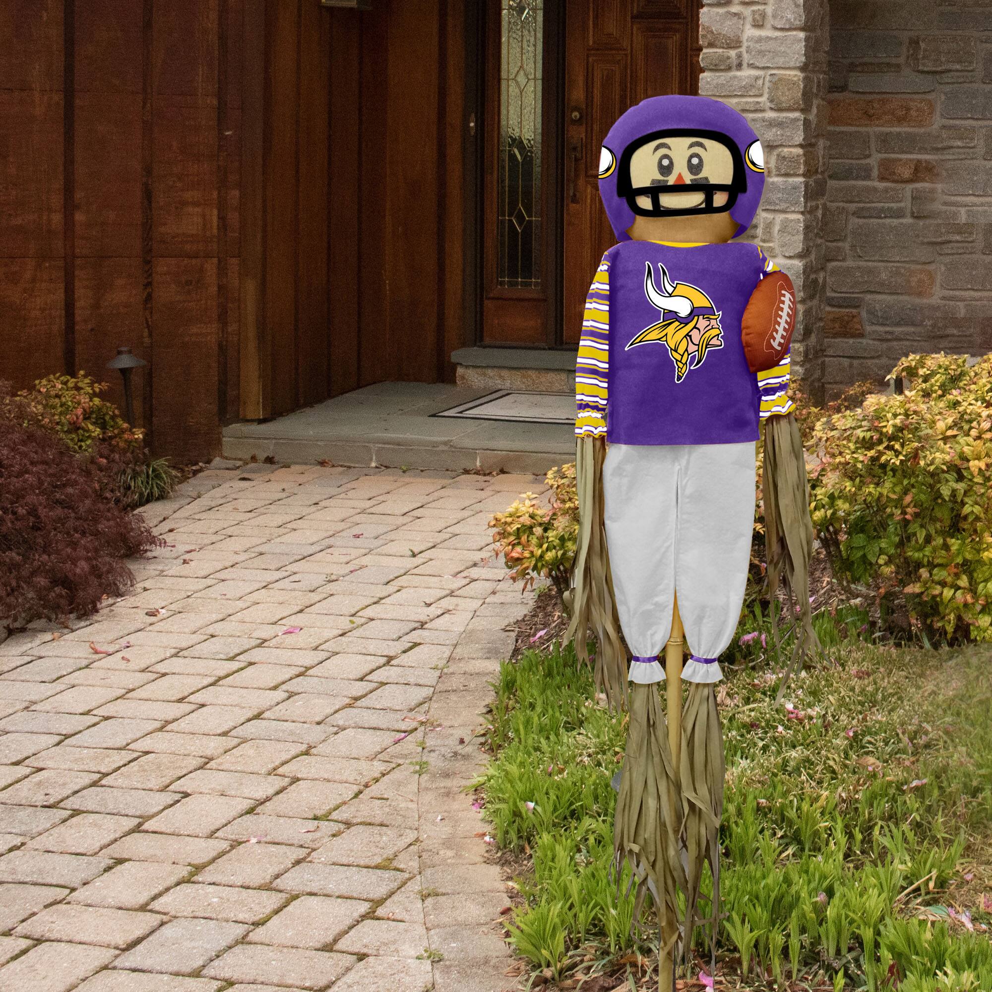 Alt View 2. Sporticulture - Minnesota Vikings 5' Team Pride Scarecrow - Multicolor.