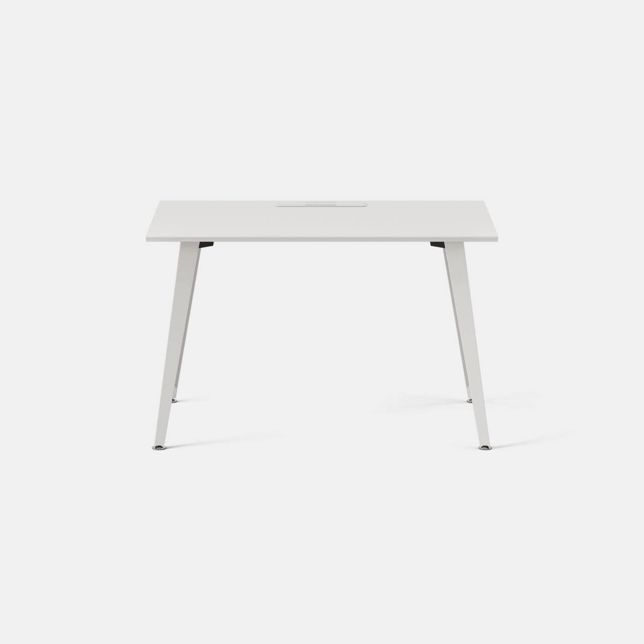 Left. Branch Furniture - Branch 48" Office Desk – Modern Design, Spacious Work Surface, Durable Build, Integrated Cable Management - White.