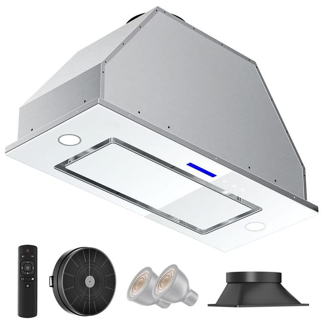 ZJKLA - 36 inches - Externally Vented - Range Hood Insert - Stainless Steel