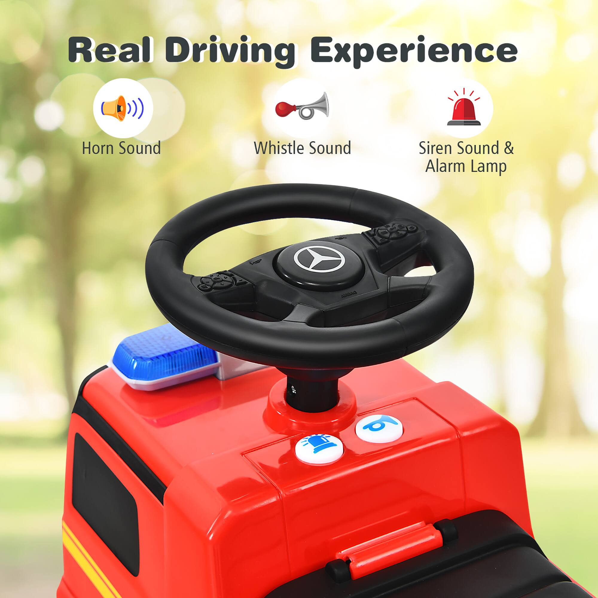 Real Driving Experience

- Horn Sound
- Whistle Sound
- Siren Sound & Alarm Lamp