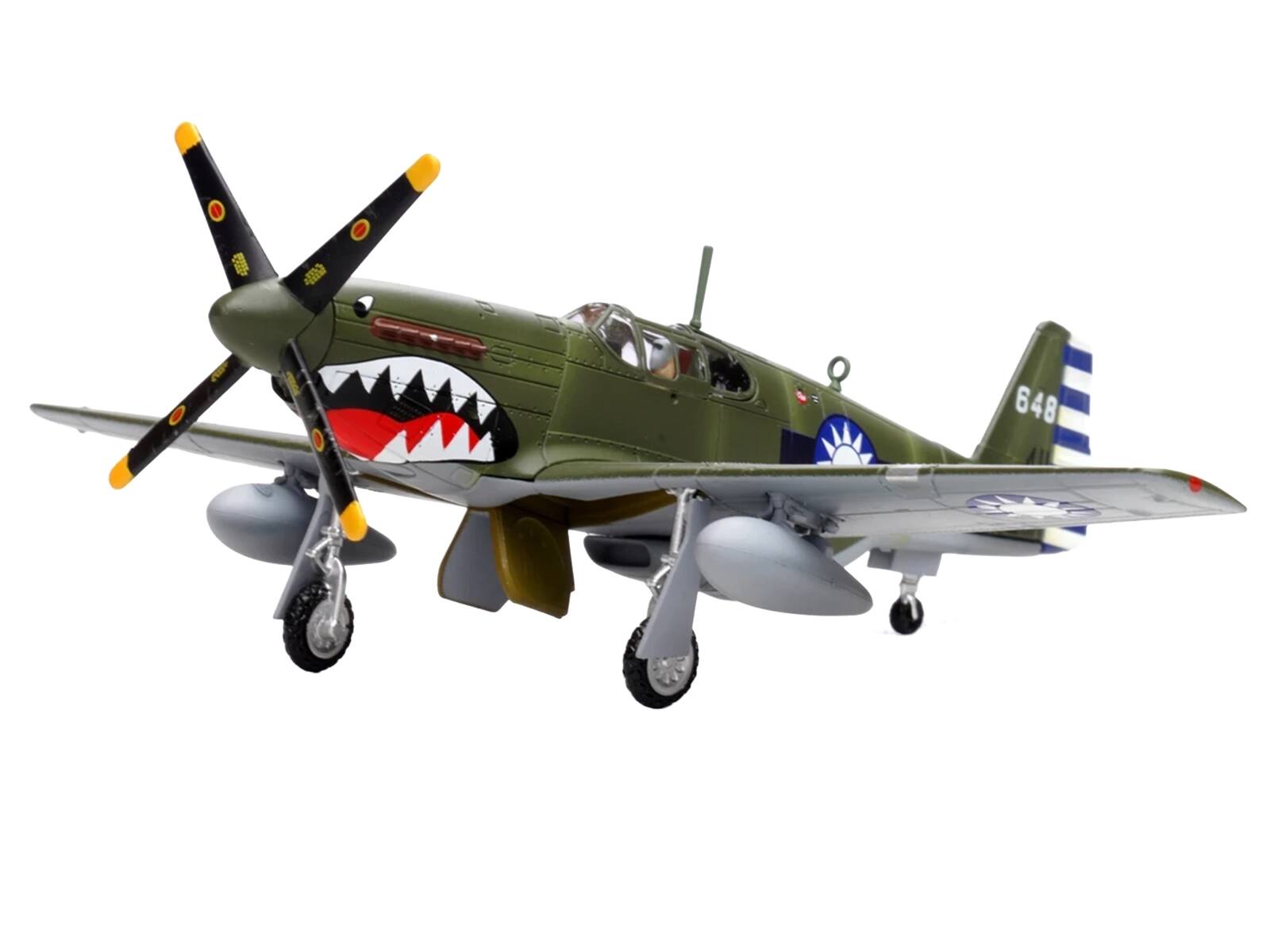 Alt View 1. Legion - North American P-51C Mustang Aircraft "648, No.32 Squadron" (1945) Chinese Air Force 1/72 Diecast Model by Legion.