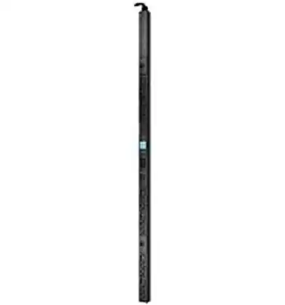 Front. APC - APC NetShelter Metered Rack PDU, 0U, 8.6kW, 208V, 3 phase, 30A, 36 C13, 6 C19 and 2 NEMA 5-20R outlets - Metered - NEMA - Black.