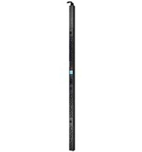 Front. APC - APC NetShelter Metered Rack PDU, 0U, 8.6kW, 208V, 3 phase, 30A, 36 C13, 6 C19 and 2 NEMA 5-20R outlets - Metered - NEMA - Black.