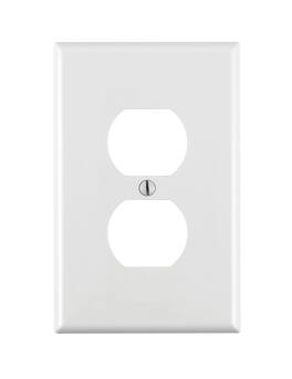 Leviton - 1 gang Nylon Duplex Wall Plate 1 pk (Case of 20) - White