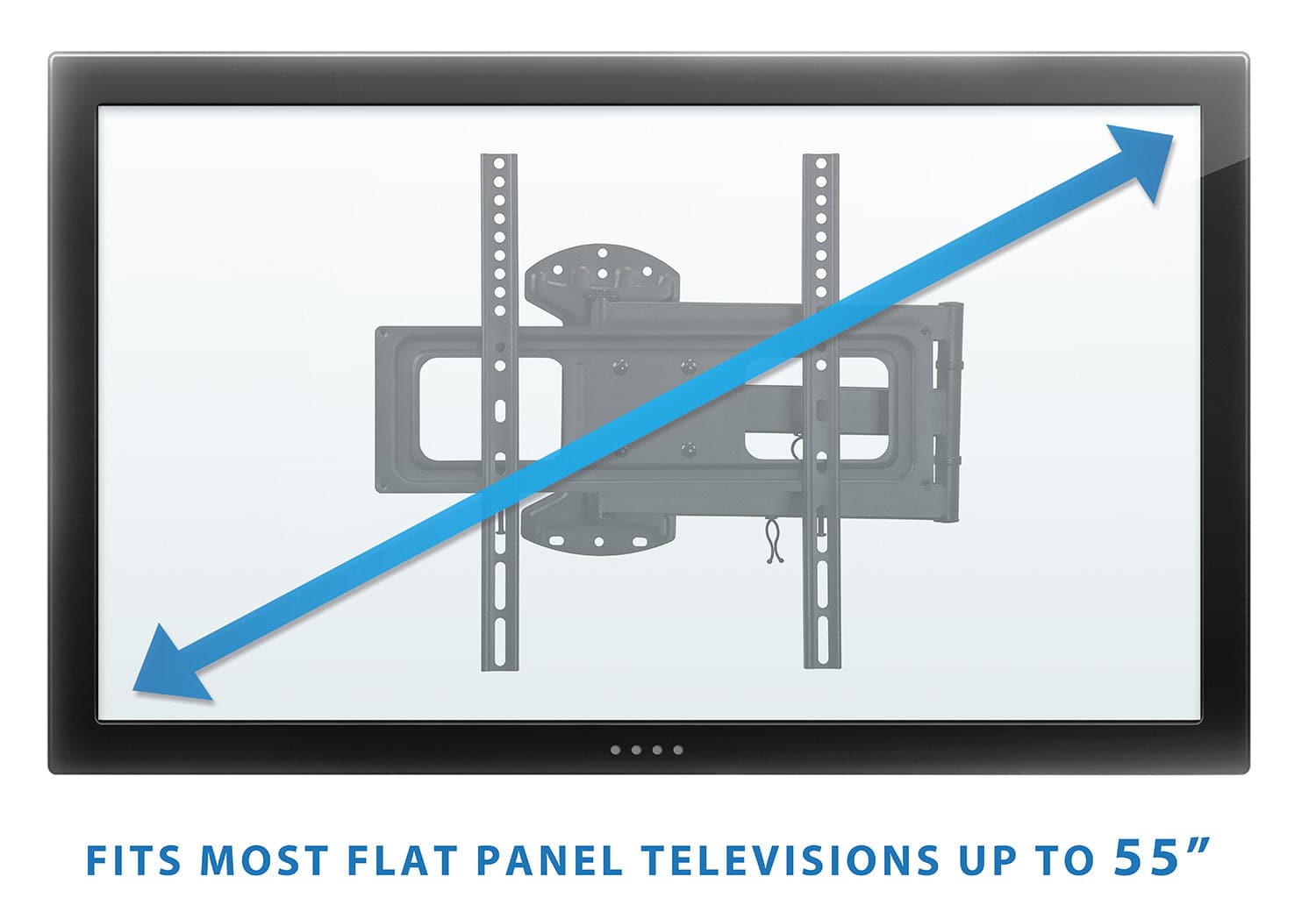 FITS MOST FLAT PANEL TELEVISIONS UP TO 55"