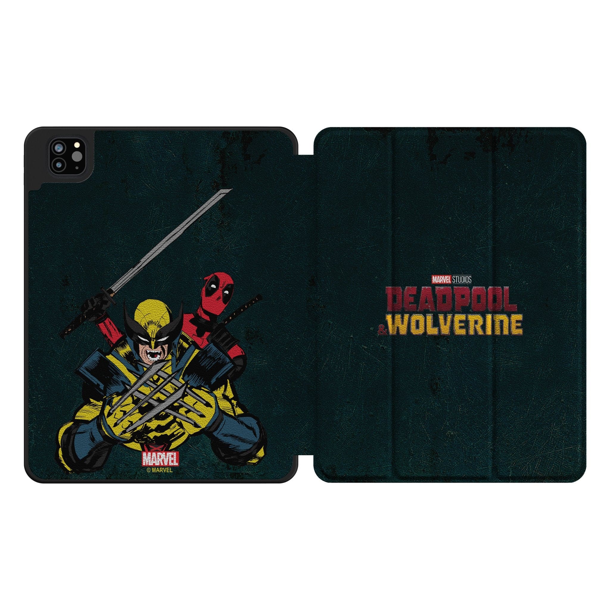 Keyscaper - Marvel Badge Tablet Case - Apple iPad Air (4th Gen) - Deadpool Wolverine 3