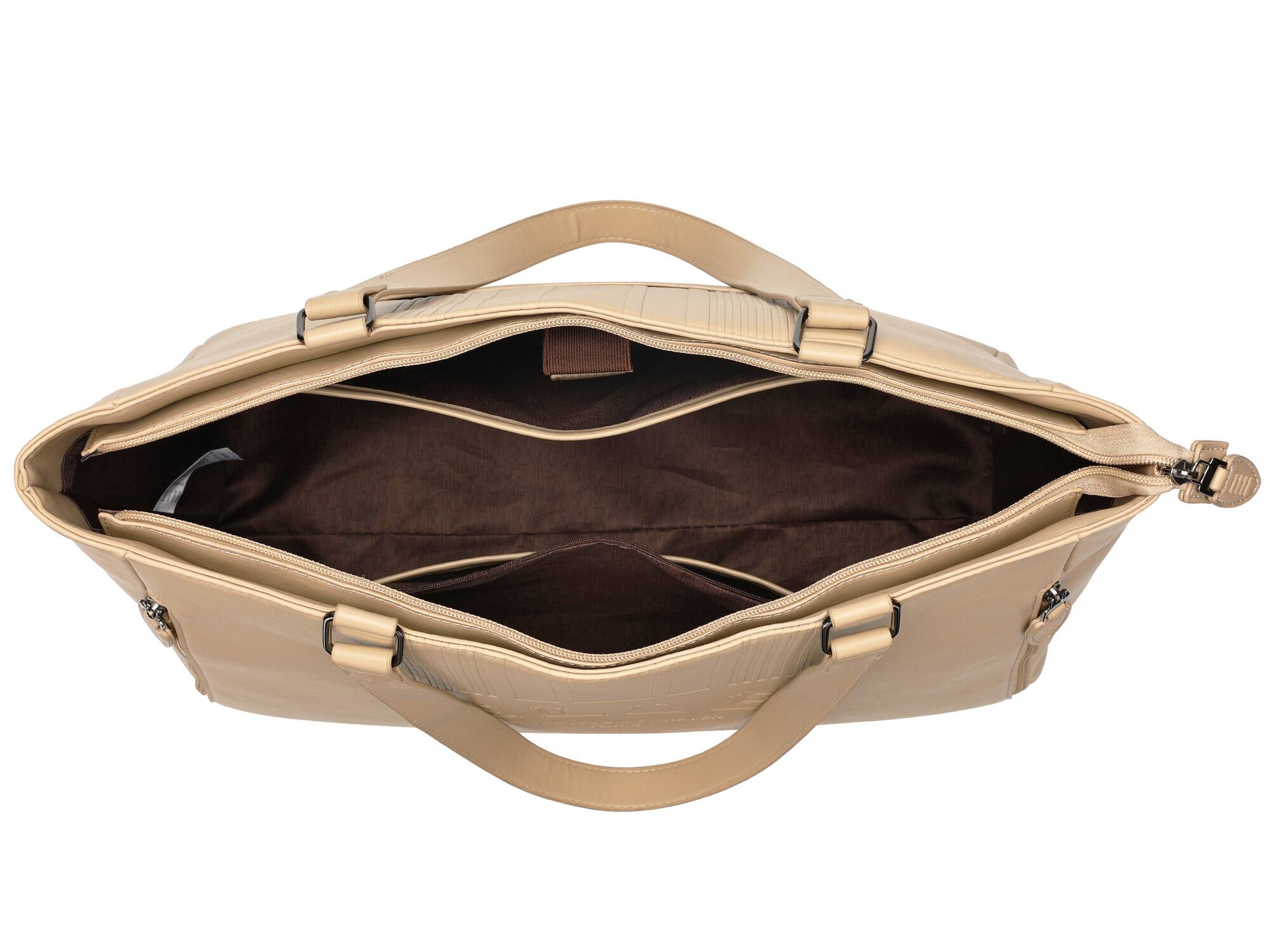 Back. Elle - ELLE Roamer 24L Vegan Leather Weekender Duffel Bag | Nude - Nude.