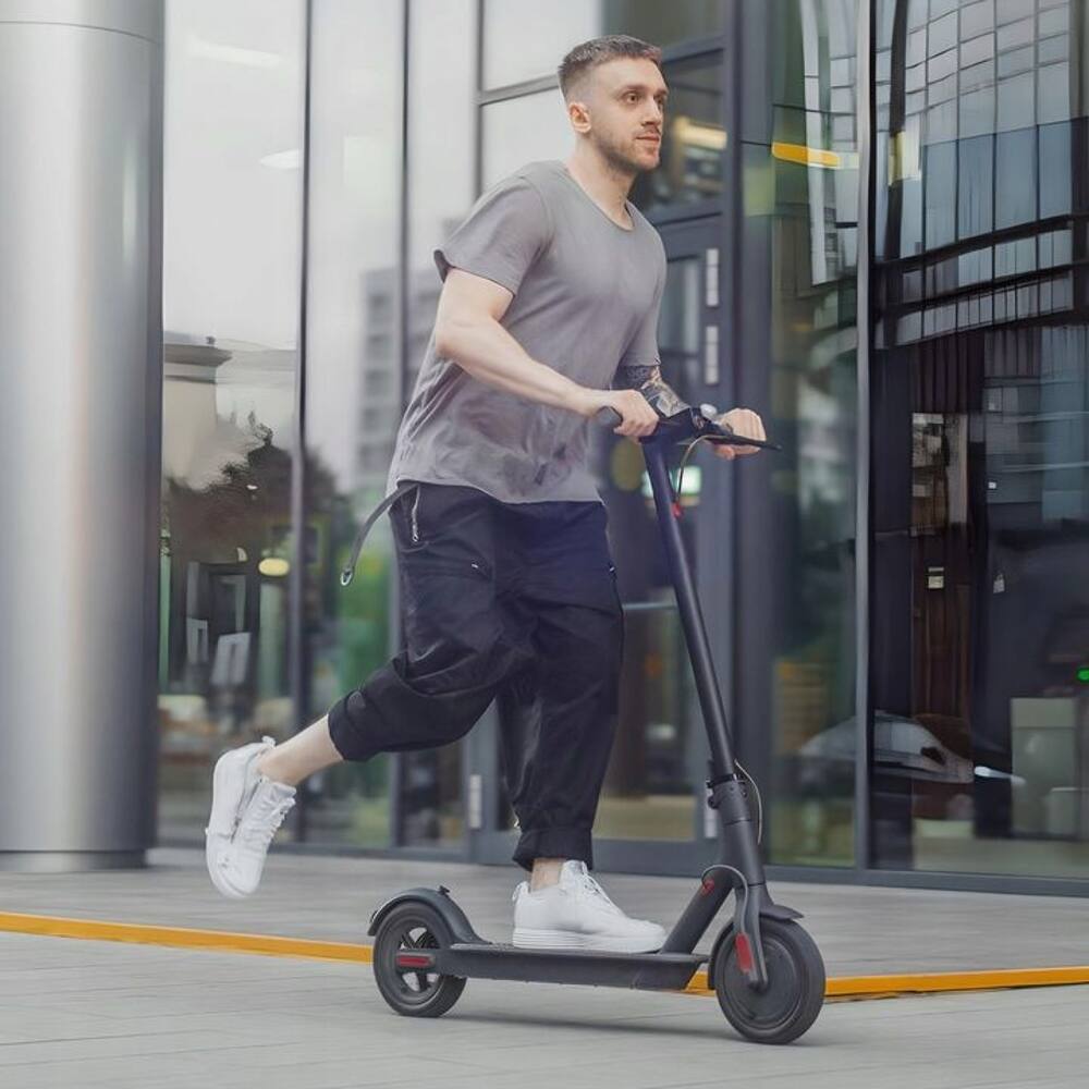 Alt View 3. Loheer - Loheer Adult Electric Scooter Folding Motorized Commuter Scooter Black - Black.