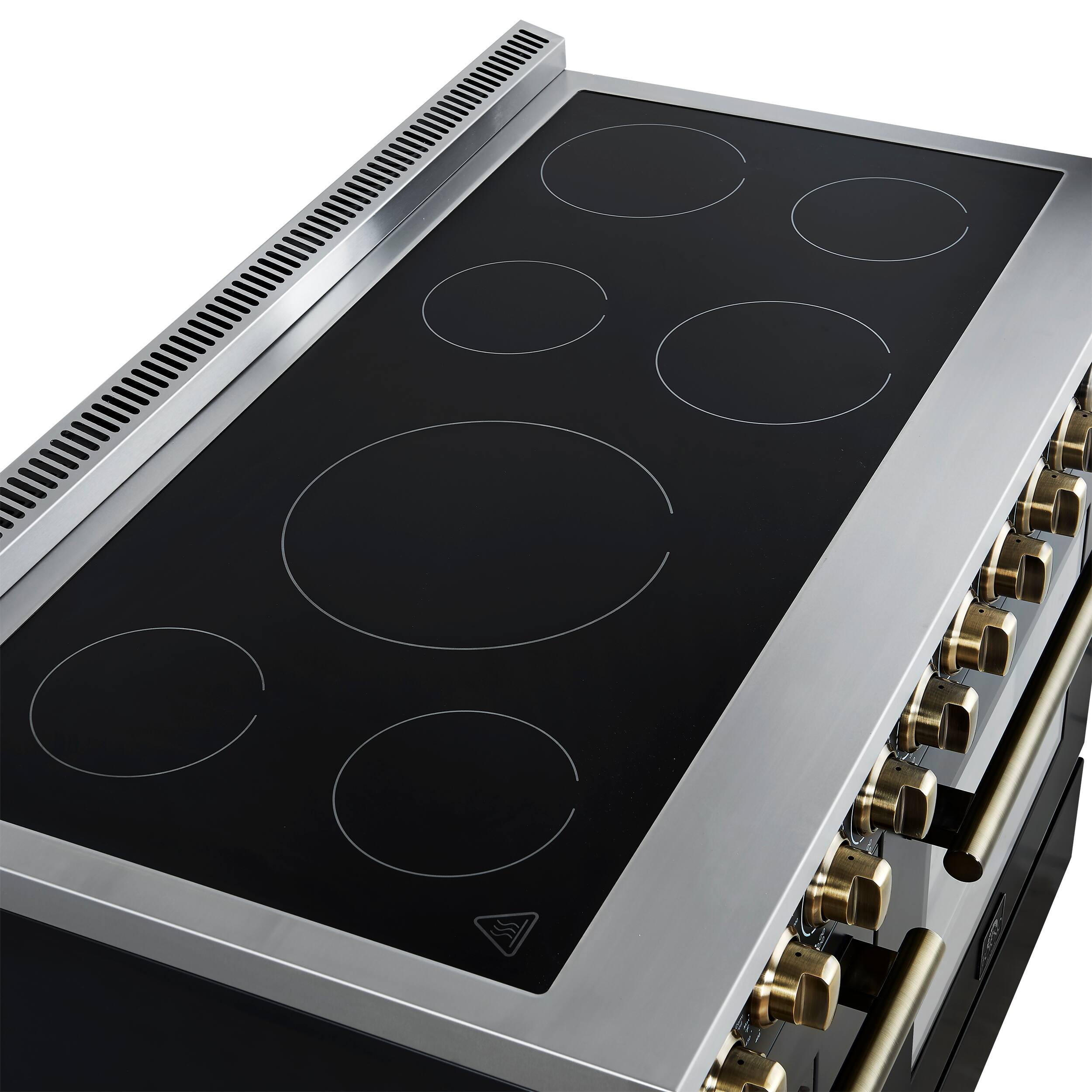 Alt View 3. Forno Appliances - Paolo 6.7 Cu. Ft. Freestanding Electric True Convection Range - Black.