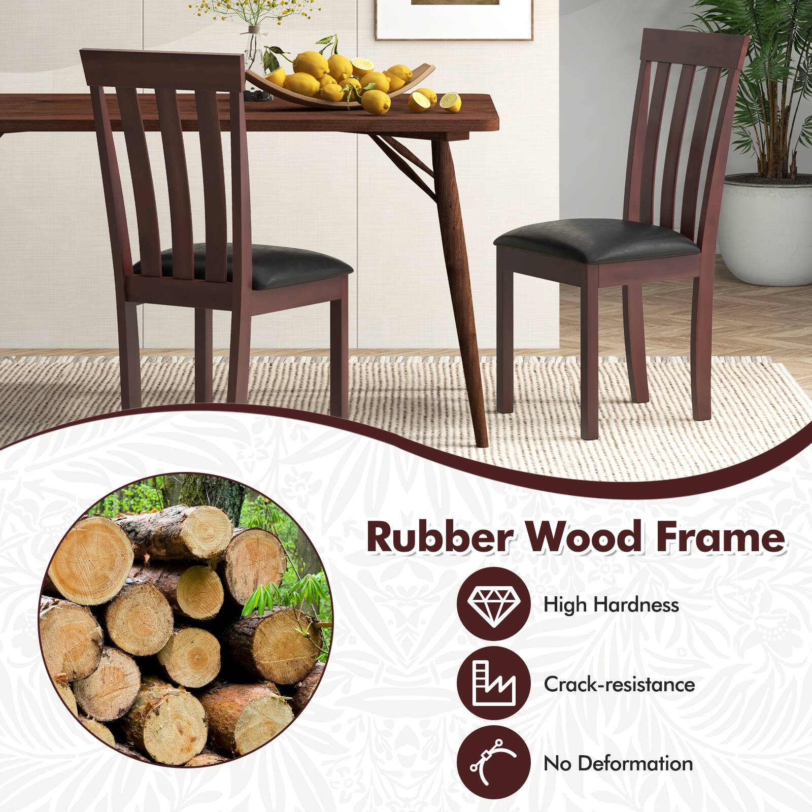 Rubber Wood Frame High Hardness L Crack-resistance No Deformation
