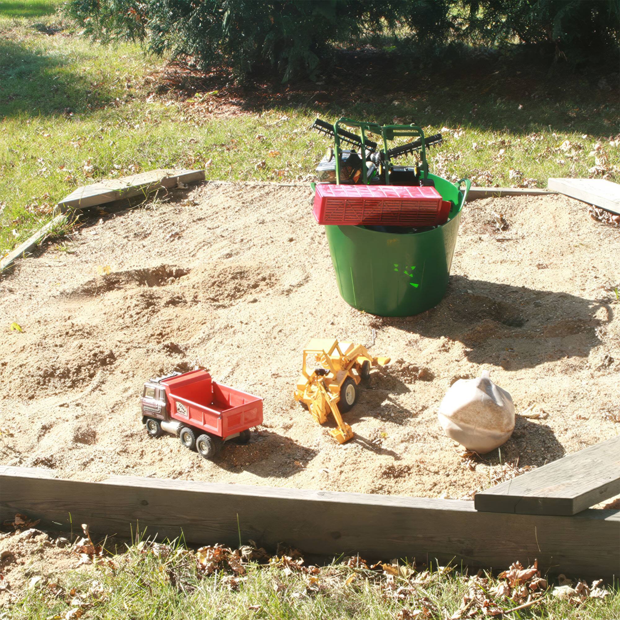 Alt View 3. Little Giant - Little Giant 11 Gallon Heavy Duty Farm Bucket Poly/Rubber Flex Tub with Handles.