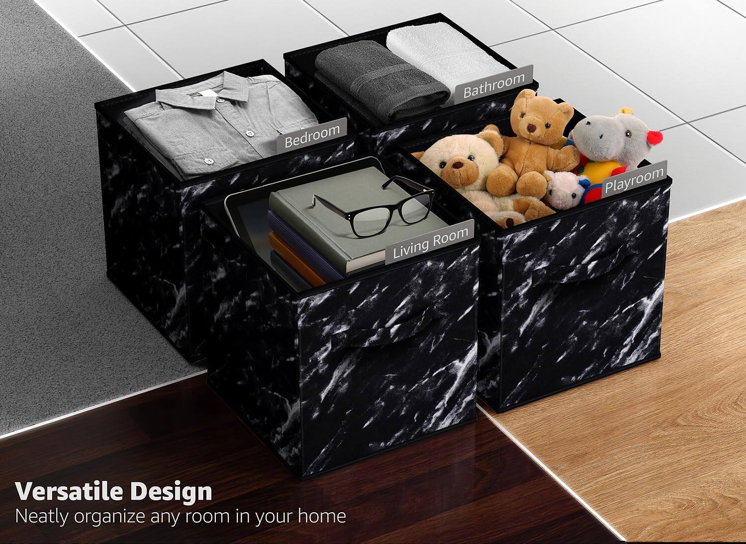 Versatile Design  
Neatly organize any room in your home  

Bedroom  
Bathroom  
Playroom  
Living Room