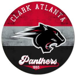 Jardine - Clark Atlanta University Panthers 20'' x 20'' Retro Logo Circle Sign - Red