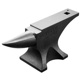 VEVOR - Single Horn Anvil, 110lbs Cast Steel Anvil, High Hardness Rugged Round Horn Anvil for Blacksmiths, with Large Countertop - Black