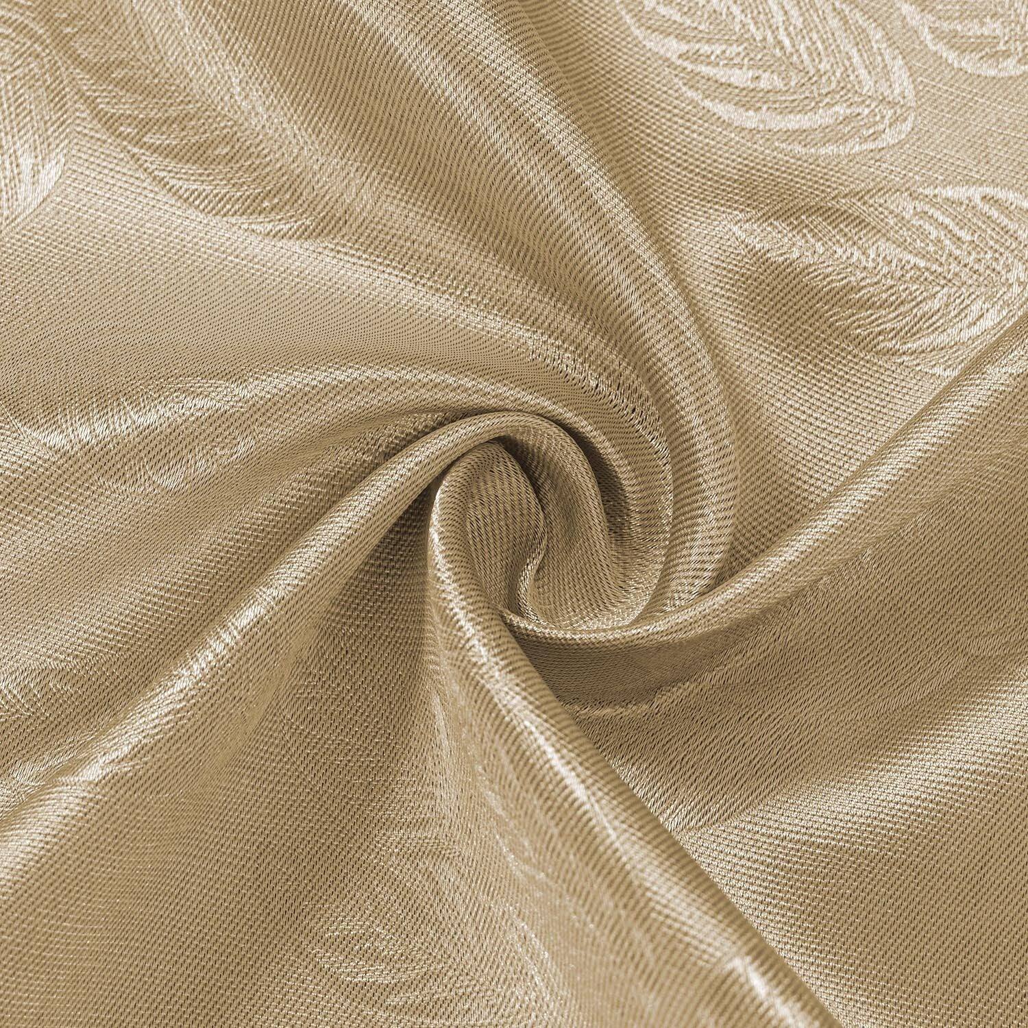 Left. Olivia Gray - Olivia Gray 100% Polyester 200 GSM Arlo Embossed Blackout Grommet Curtain Panel 54" x 90" Gold - Gold.