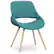 Angle. Simpli Home - Malden Bentwood Dining Chair - Turquoise Blue.