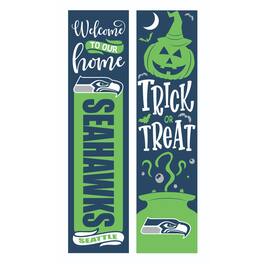 Evergreen Enterprises - Seattle Seahawks 47" Double Sided Halloween Leaner Fan Sign - Multicolor