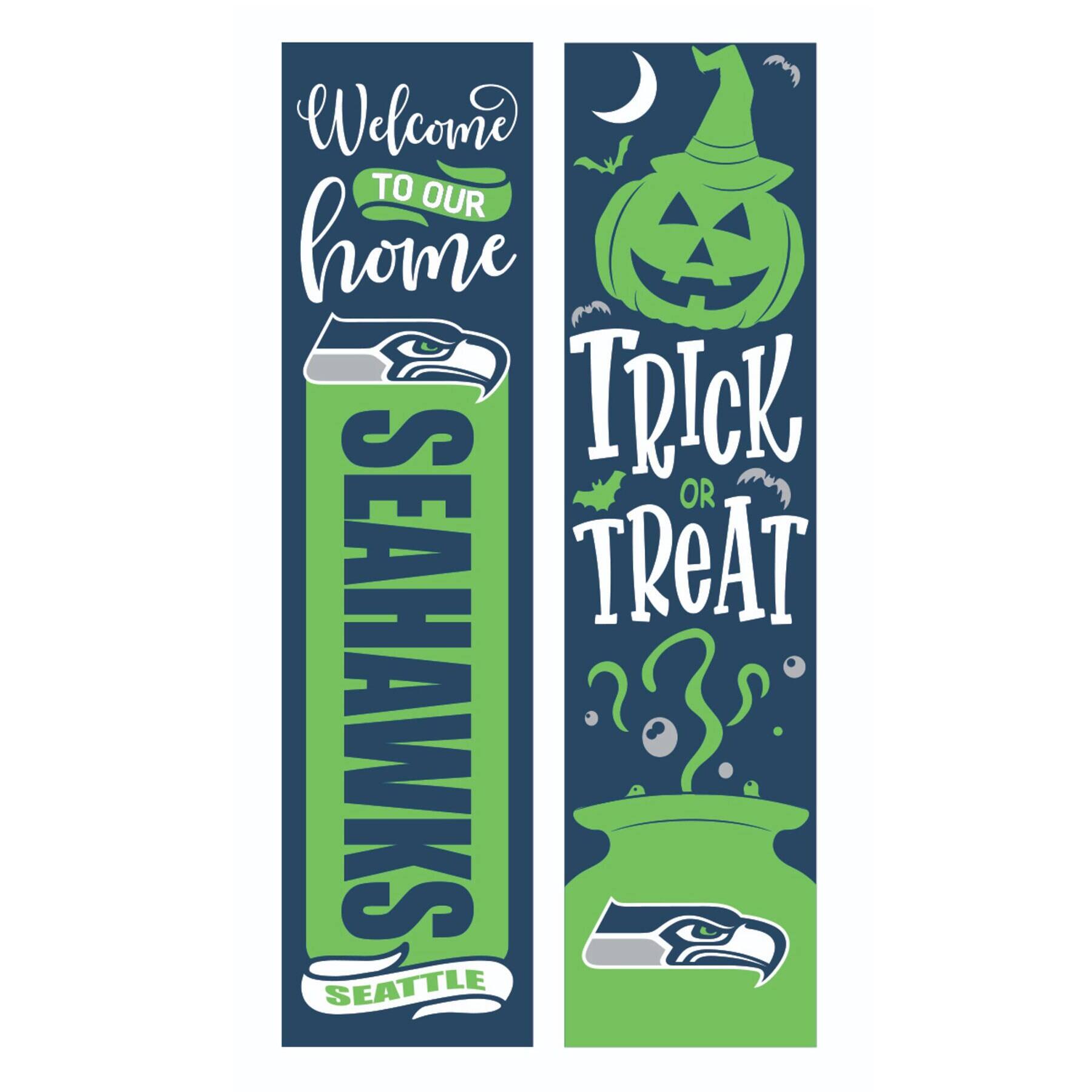 Welcome to our home  
SEAHAWKS  
Seattle  

TRICK OR TREAT