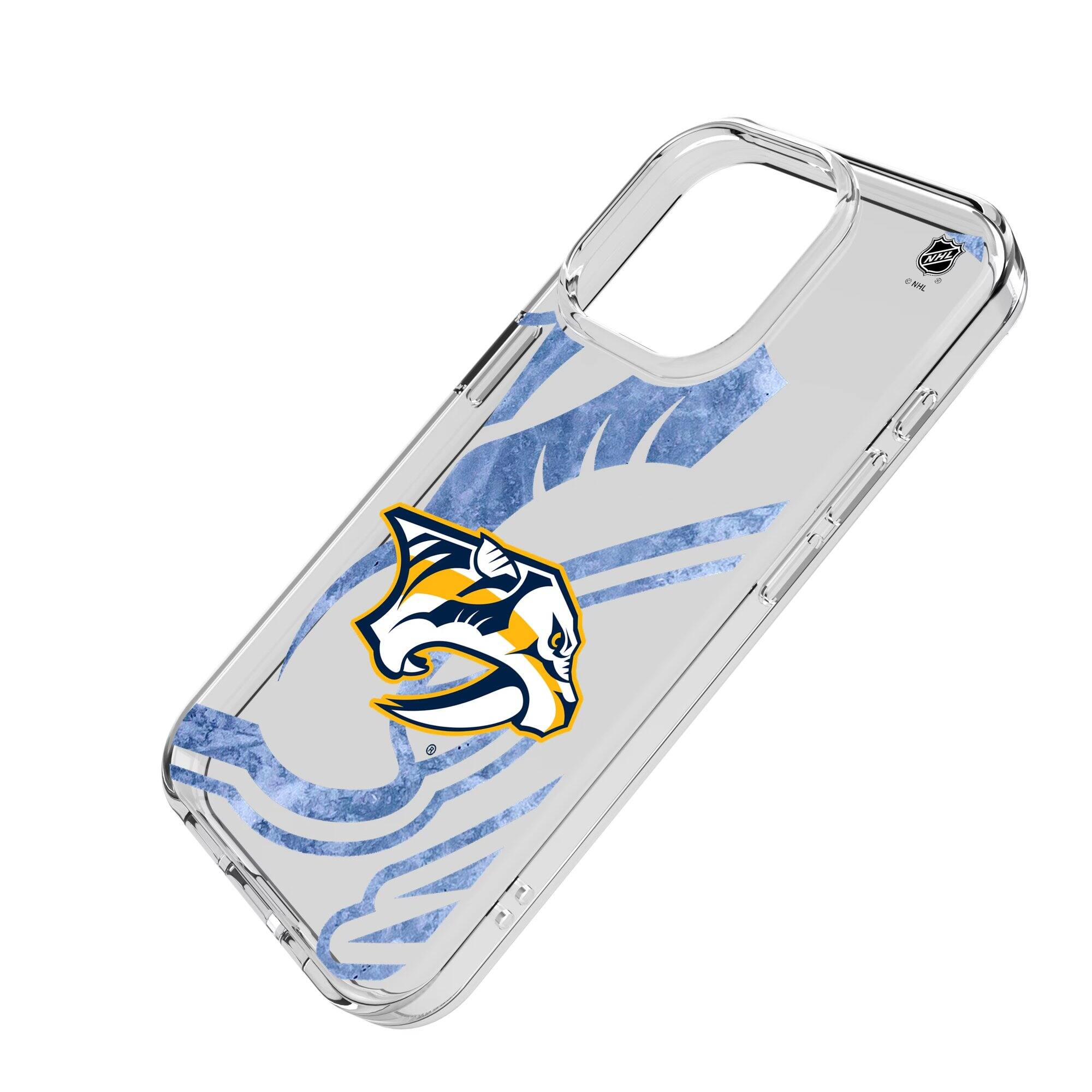 Alt View 1. Keyscaper - Nashville Predators iPhone Clear Ice Case - 16 - Multicolor.