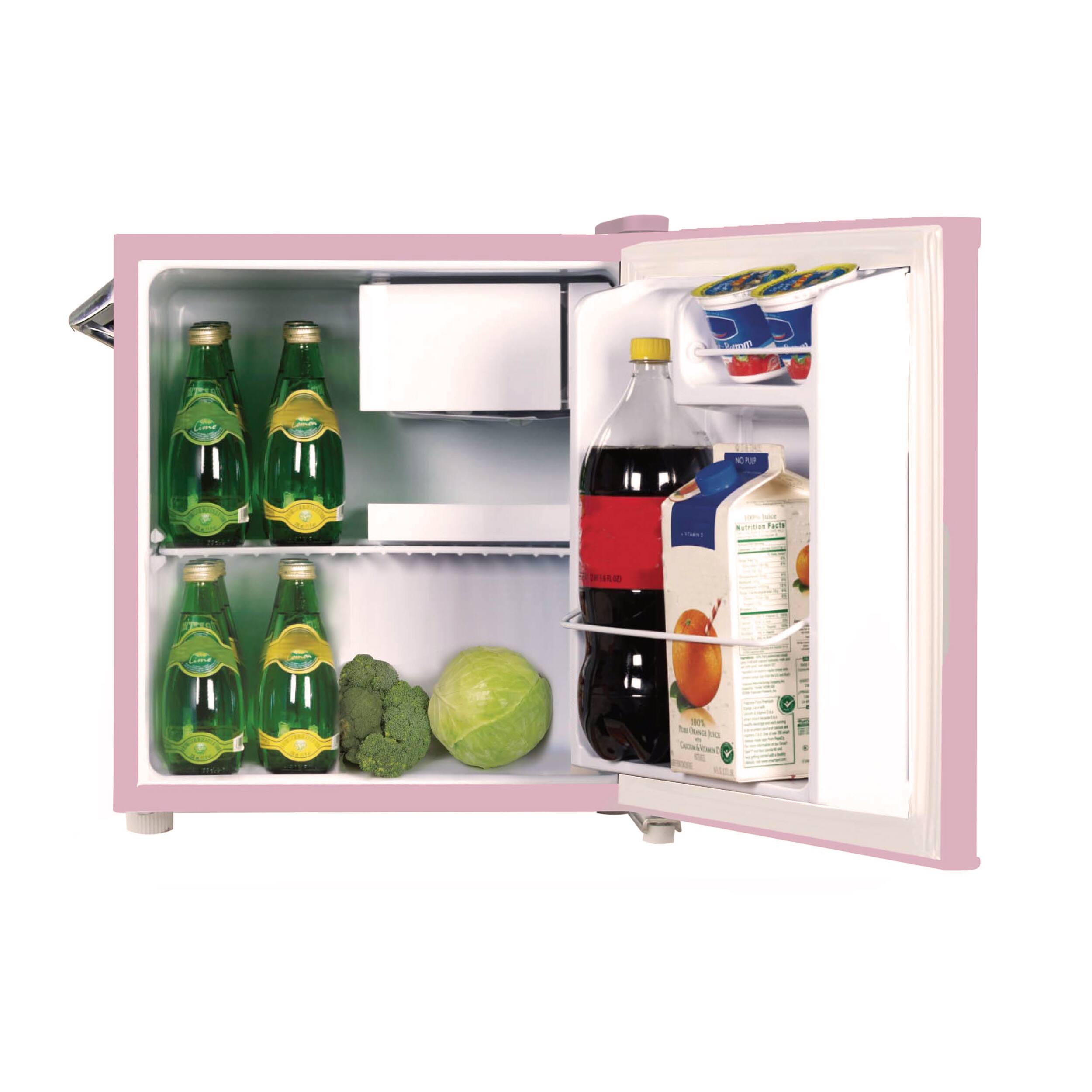 Left. Frigidaire - Retro 1.6 Cu. Ft. Mini Fridge - Pink.
