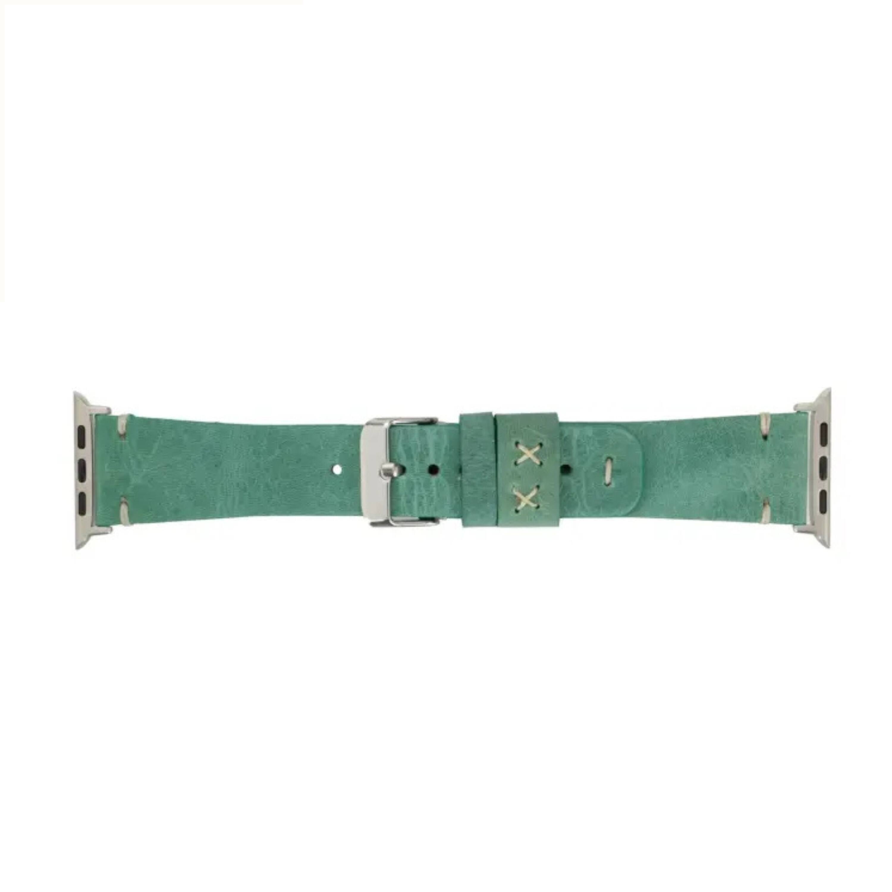Alt View 1. Kitcheniva - Leather Watch Band Compatible With Apple Watch Ultra Series 8 7 And SE 42mm to 49mm Green - Green.