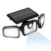 Front. Techko Maid - Solar Security Flood Light with Motion Sensor - Black.