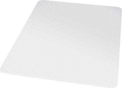Front. ES Robbins - E.S. Robbins Anchormat Carpet Chair Mat, 46" x 60'', Low-Pile, Clear (ESR120321) - Clear.