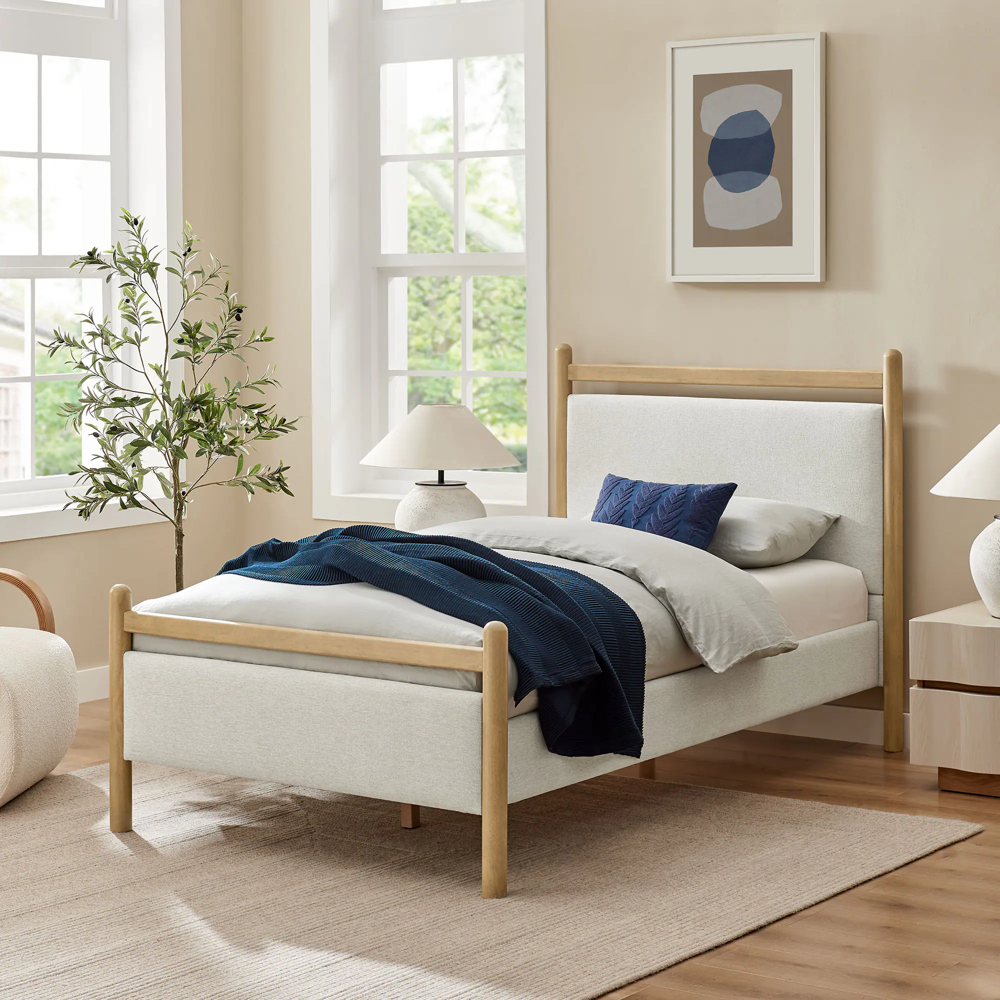 Light Oak Heathered Ivory