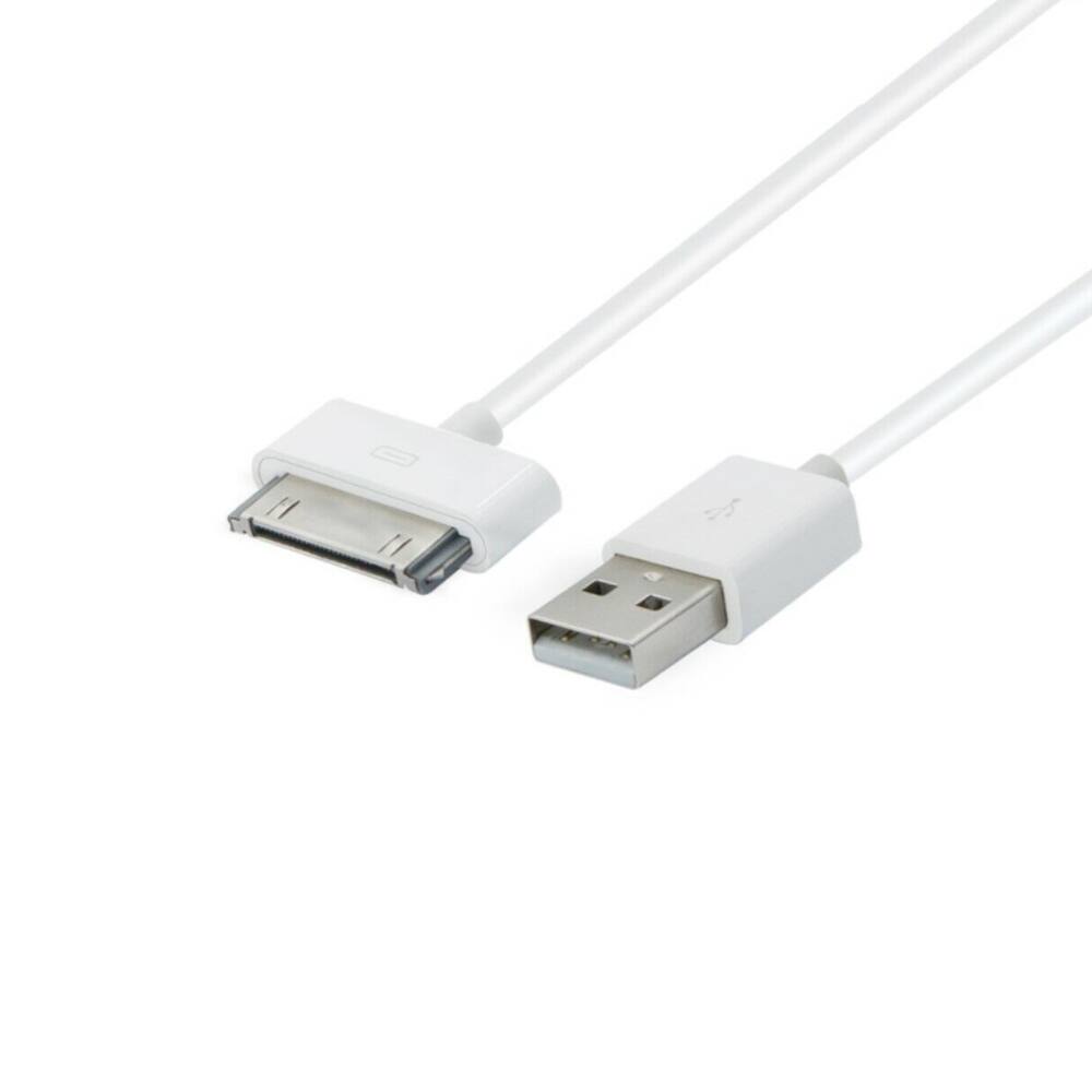 6FT USB Charger & Data Sync Cable For IPhone 4, 4S, 3GS, IPod Nano, Touch – 30-Pin Connector (White)