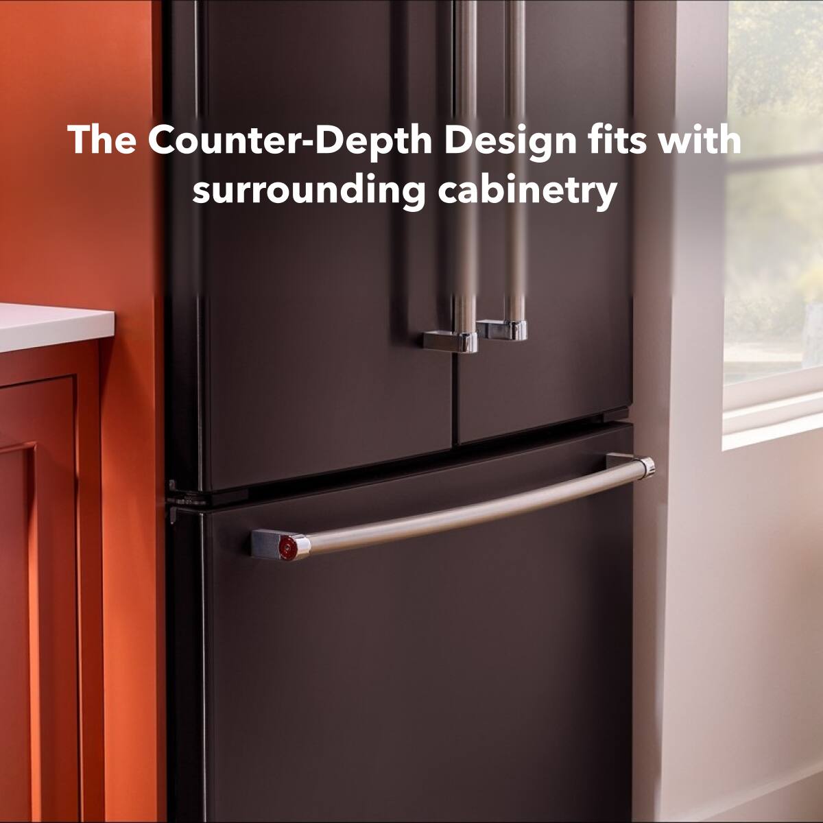 Alt View 3. KitchenAid - KitchenAid - 20 cu. ft. 36-Inch Width Counter-Depth French Door Refrigerator with Interior Dispense - Print Resist Blk Stnlss.