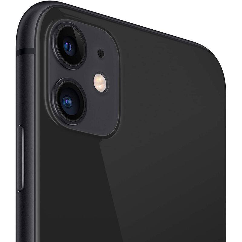 Alt View 2. Apple - iPhone 11 A2111 (Fully Unlocked) 128GB w/ Pre-Installed Tempered Glass - Black.
