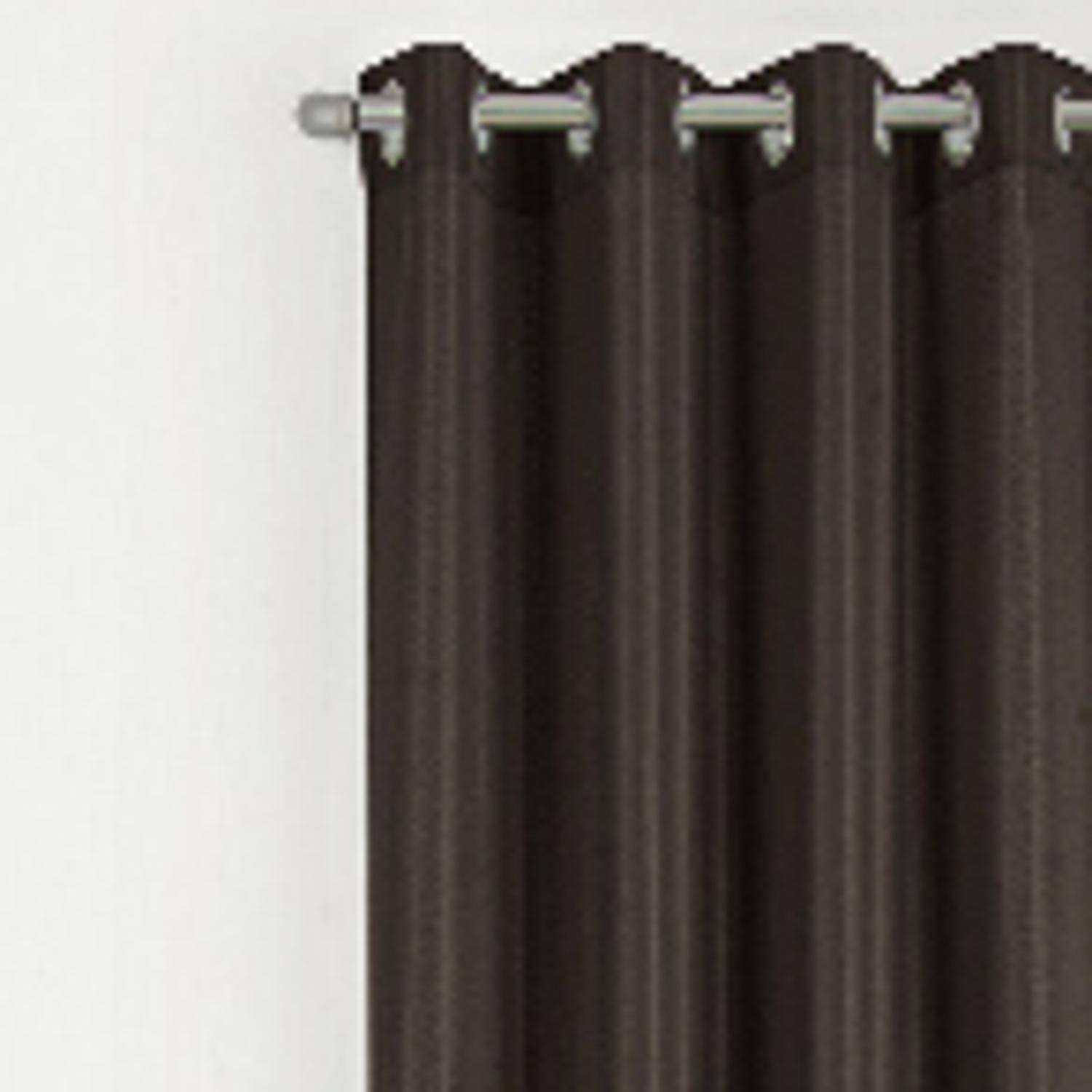 Left. RT Designers Collection - RT Designer Collection Gibson Luxurious Decorative Grommet Curtain Panel 54" x 90" Chocolate - Chocolate.