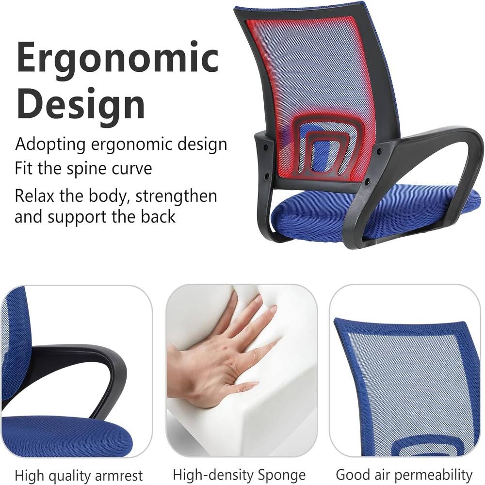 Ergonomic Design

Adopting ergonomic design  
Fit the spine curve  
Relax the body, strengthen and support the back

High quality armrest  
High-density Sponge  
Good air permeability