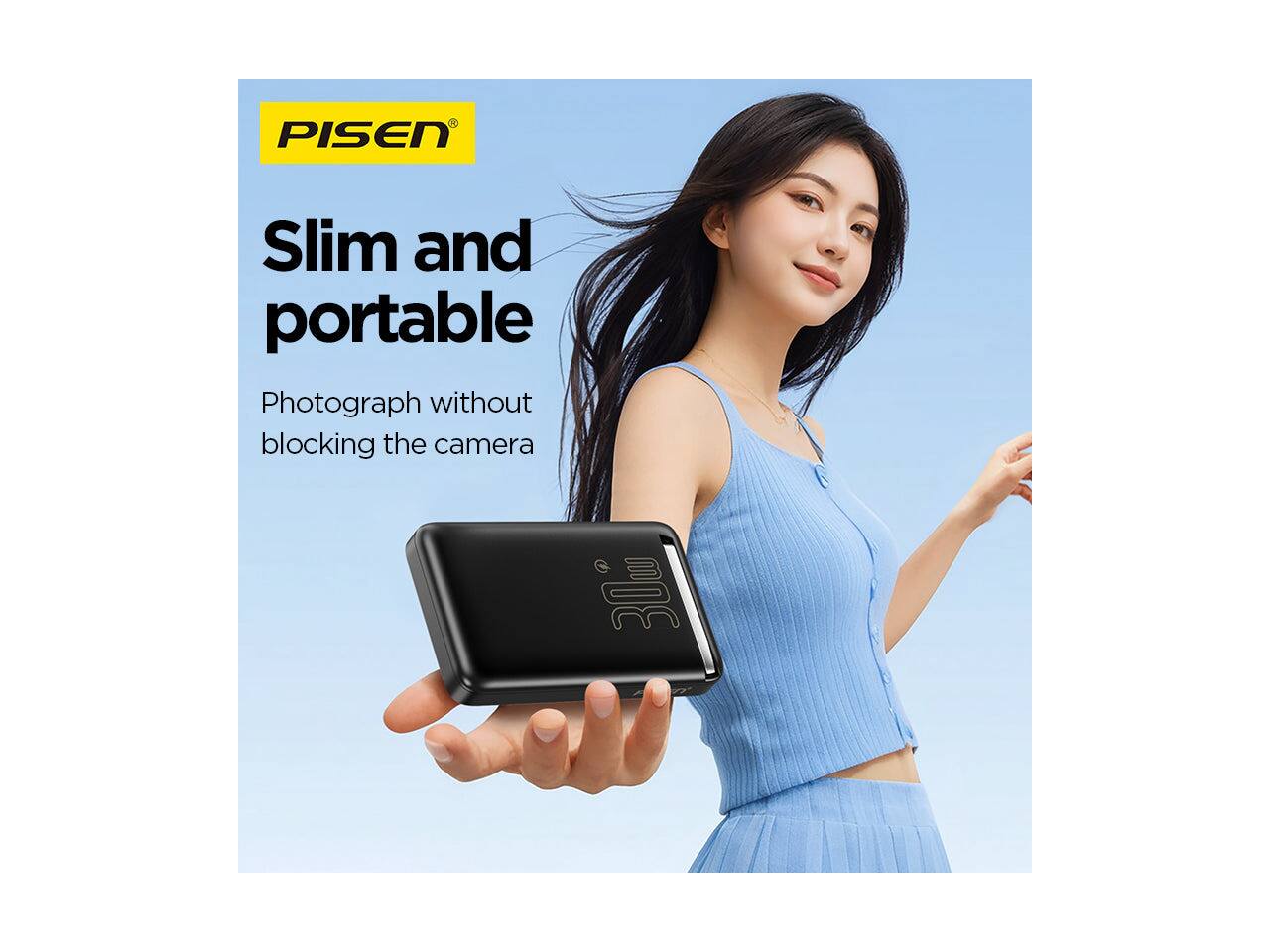 PISEN

Slim and portable  
Photograph without blocking the camera  
30ml