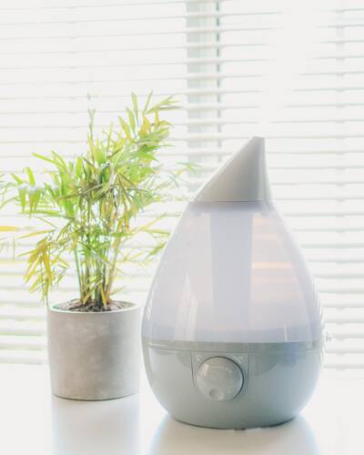 CRANE 1 Gal. Drop Ultrasonic Cool Mist Humidifier Grey EE