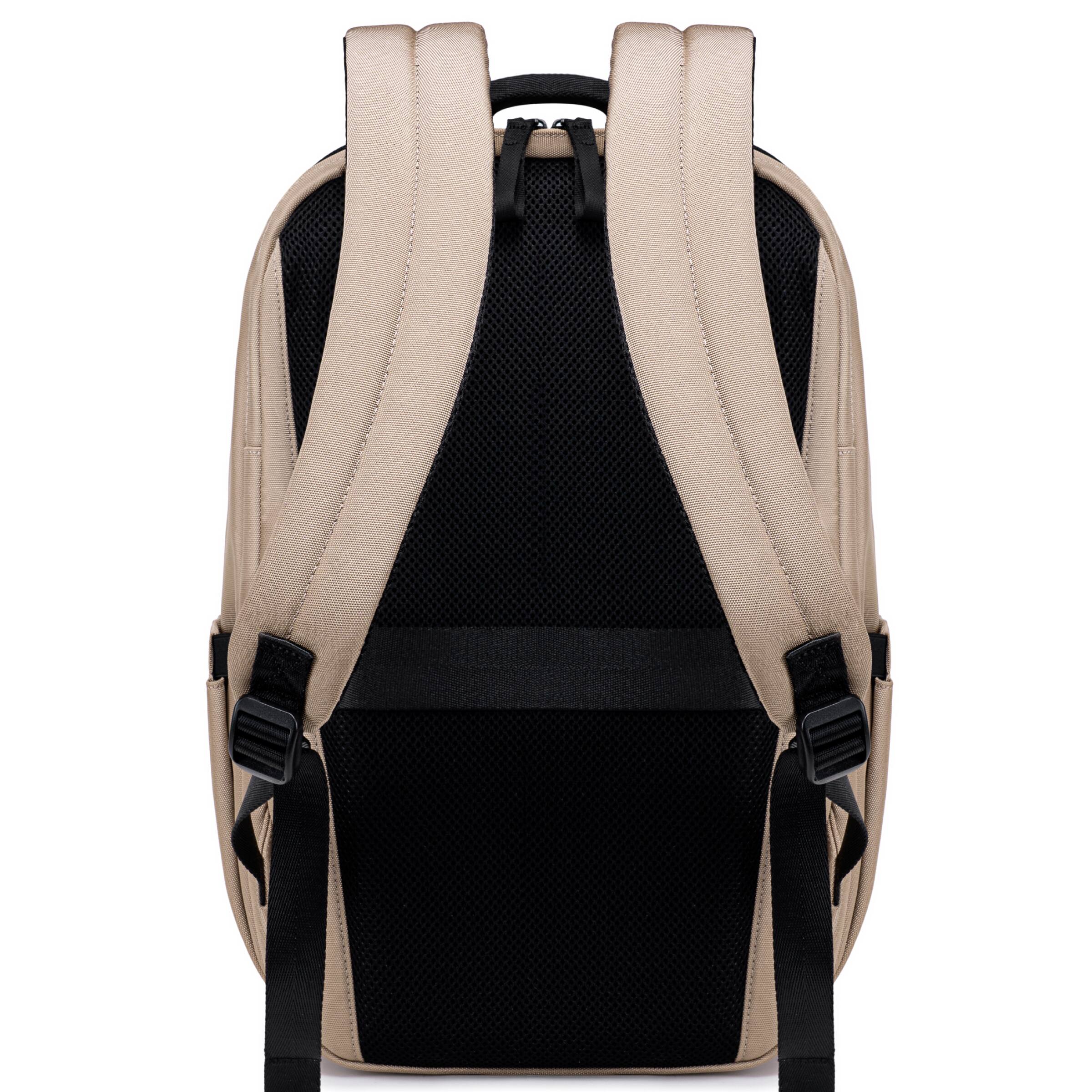Alt View 7. Lux & Nyx - Lux & Nyx - Purpose Multi-compartment 16" Laptop Backpack - Light Beige - Light Beige.