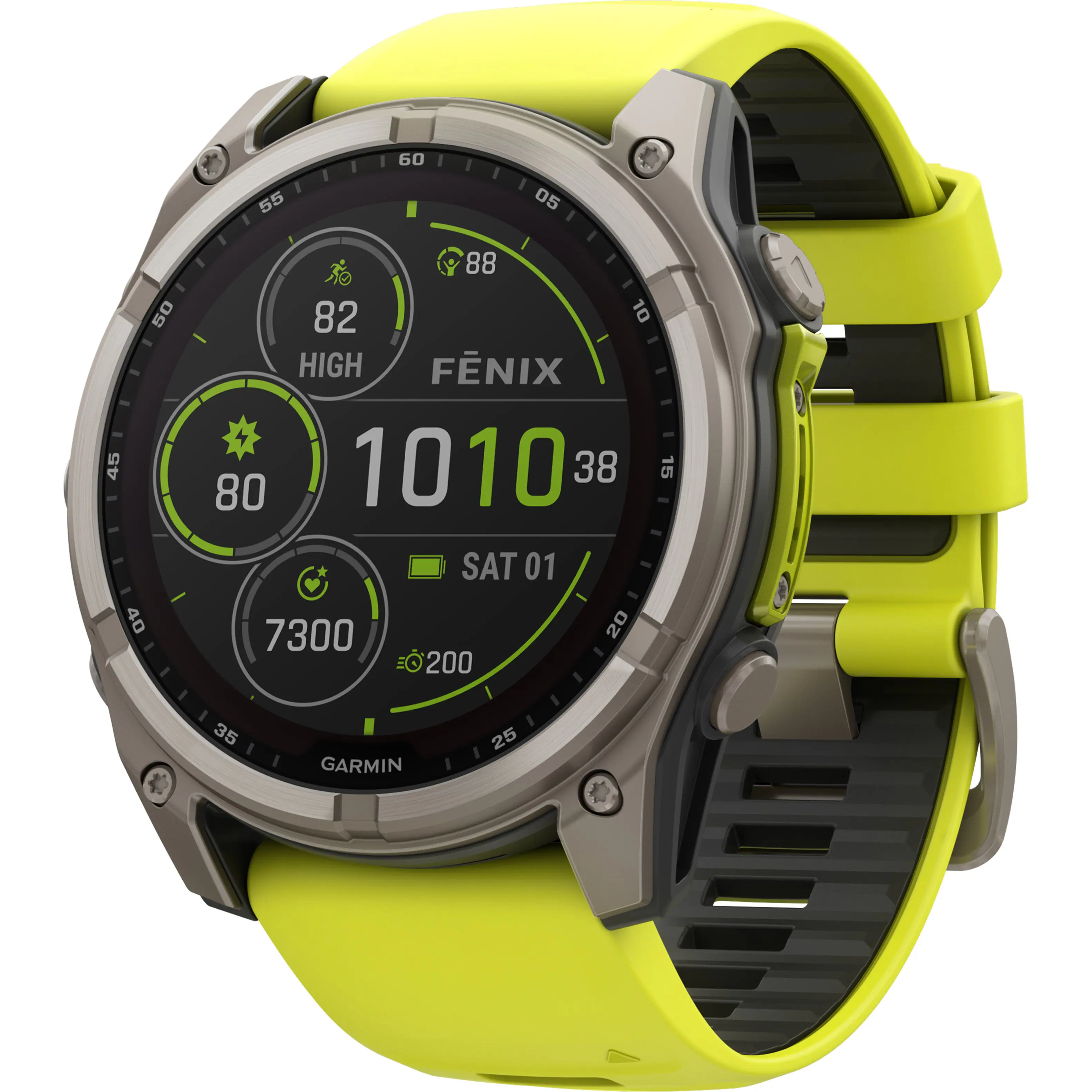 Garmin - fēnix 8 Solar Sapphire GPS Smartwatch 51mm Fiber-reinforced polymer - Titanium - (2024)