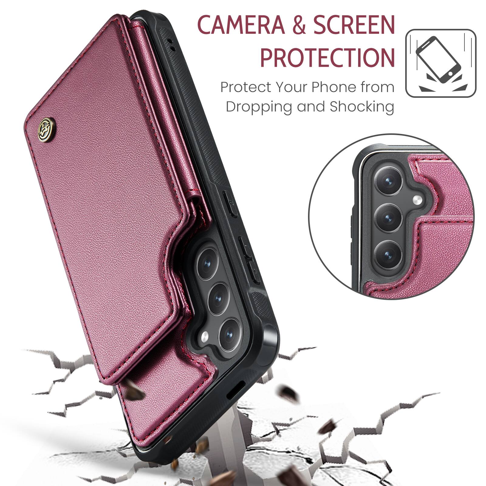CAMERA & SCREEN PROTECTION  
Protect Your Phone from Dropping and Shocking