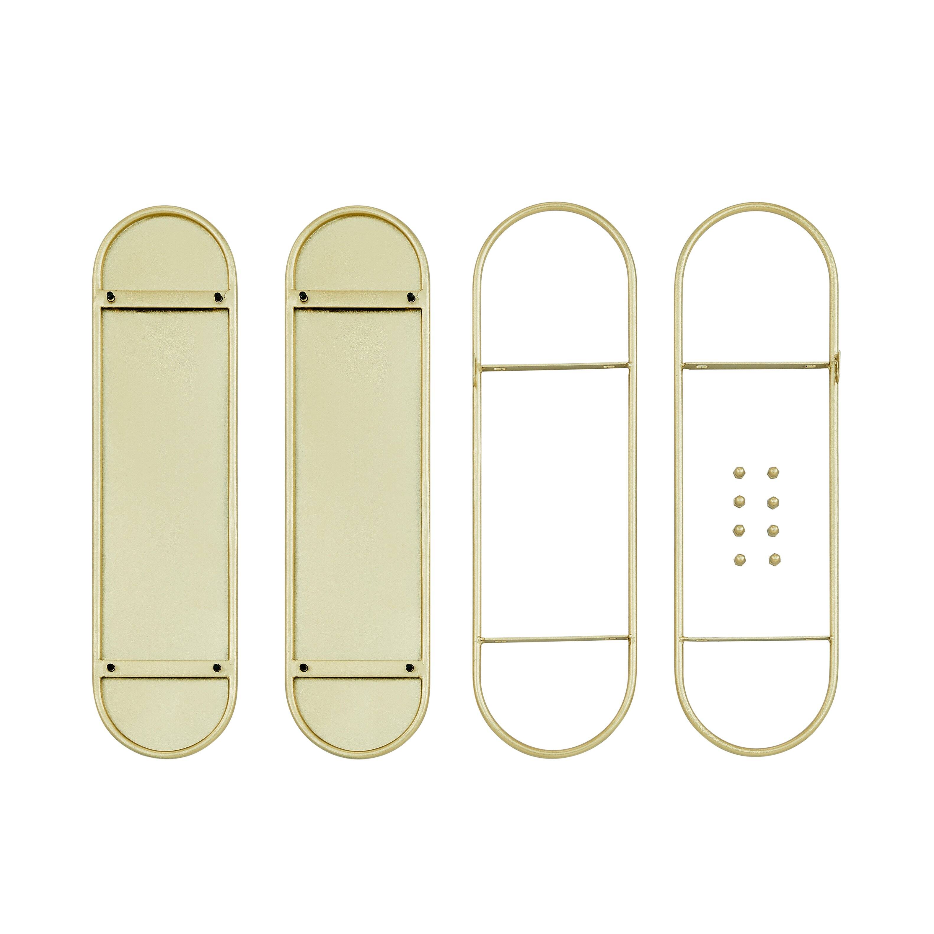 Alt View 7. Danya B - Two-Tier Gold Metal Bracket Wall Shelf - Gold.