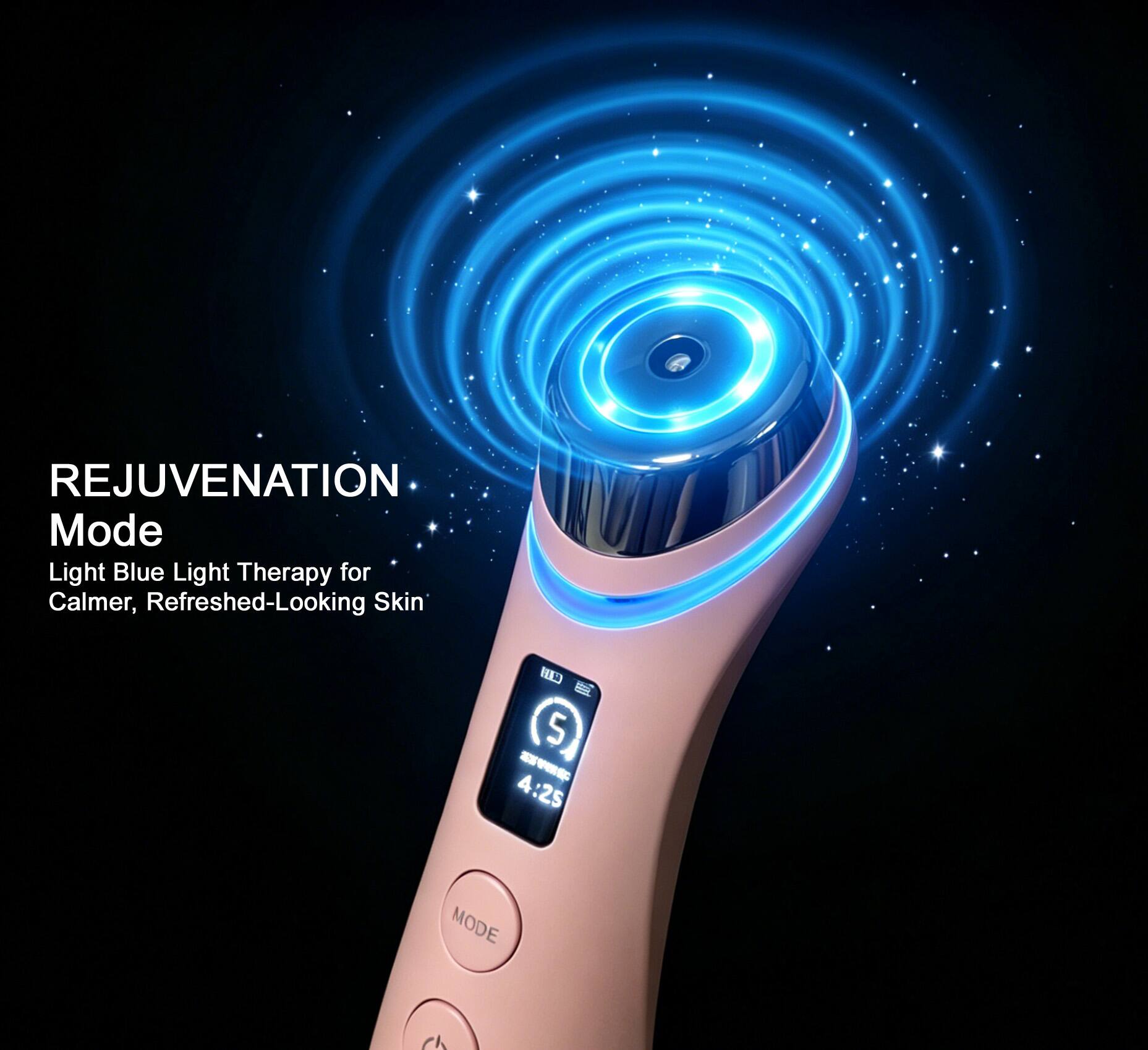 REJUVENATION Mode  
Light Blue Light Therapy for Calmer, Refreshed-Looking Skin  
4:25  
4 MODE