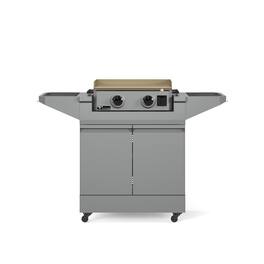 TYTUS Grills - TYTUS Emberwood Gas Tabletop Griddle with Grill and Prep Cart - Gunmetal Gray