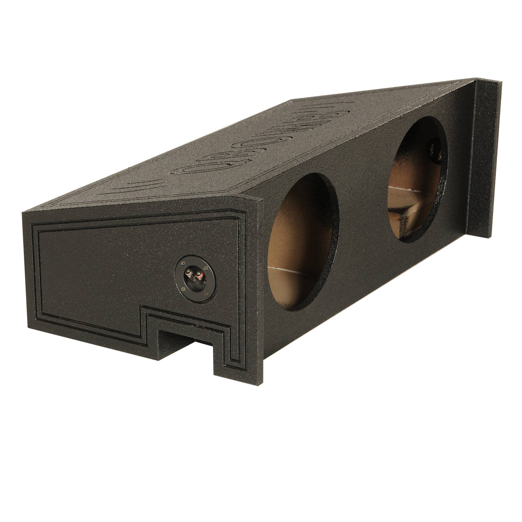 Alt View 3. QPower - QPower Dual 10" Behind Seat Subwoofer Enclosure for Jeep CJ5 and CJ7, All Years - Black.