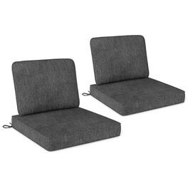 Costway - 4-Pack 24" x 24" Deep Seat Cushion & Back Pillow with Removable Covers Outdoor - Gray