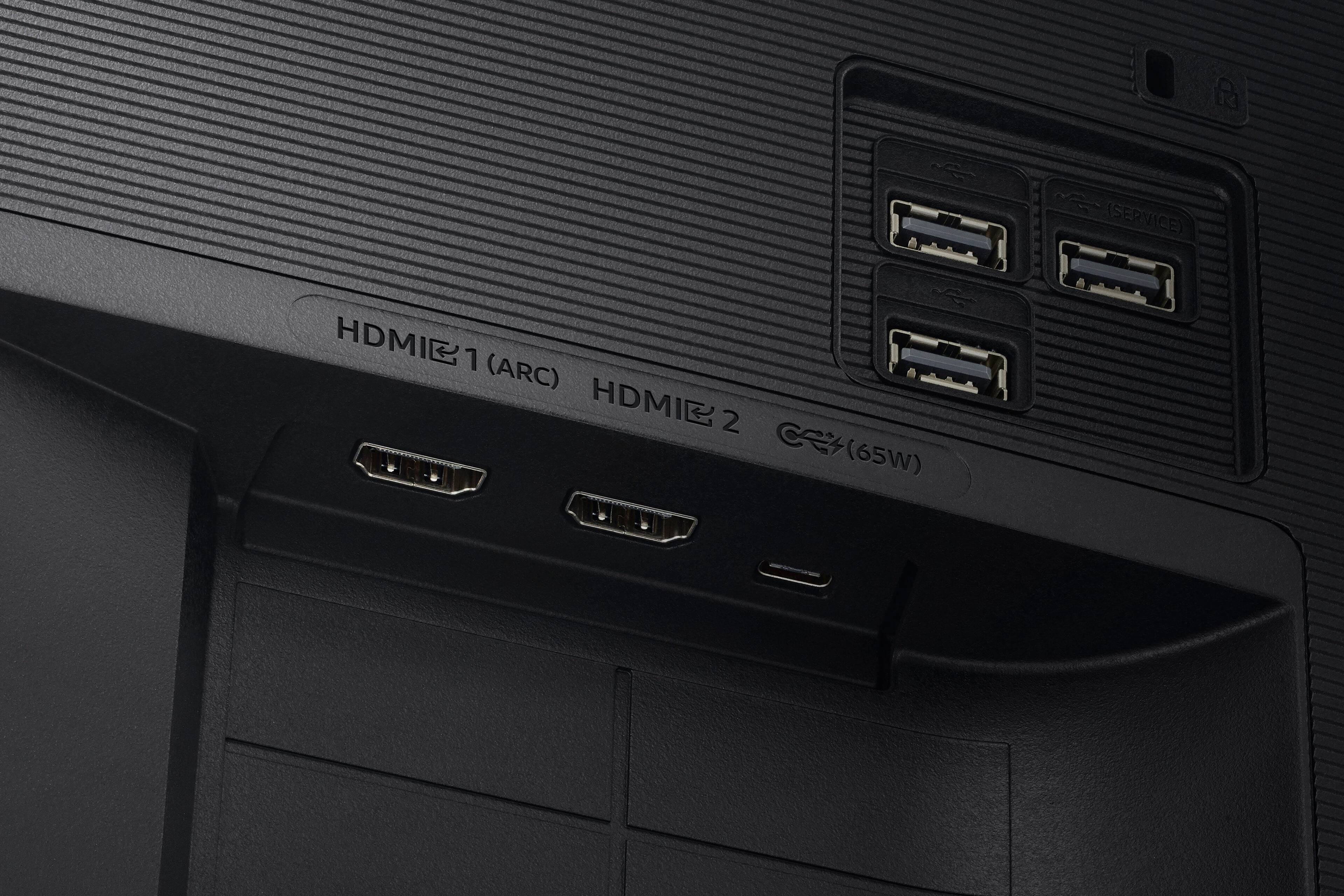 The text on the image reads:

(SERVICE) HDMI 1 (ARC) HDMI 2 (65W)