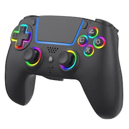Cluzine - For PS5/PC Wireless Controller, Hall Sticks&Triggers, 7-Color RGB, M1/M2 Buttons, Turbo, Vibration, 6-Axis Motion - Black
