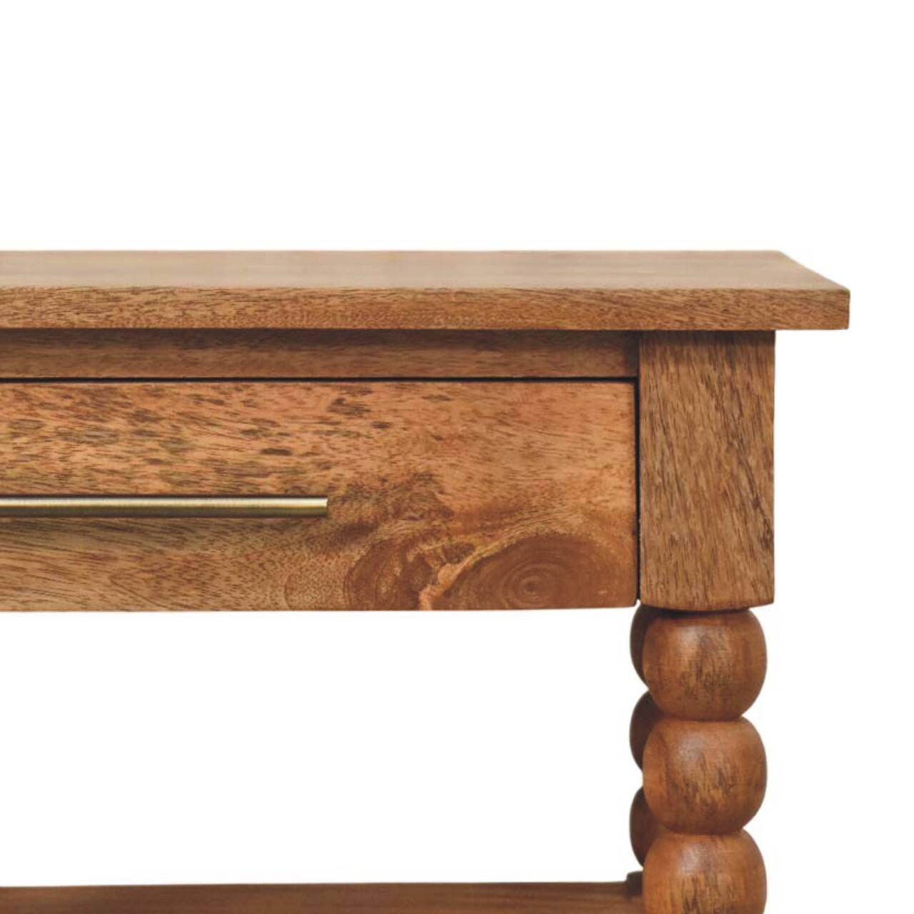 Back. Artisan Furniture - Artisan Furniture Solid WoodBarley Twist Side Table - Brown.