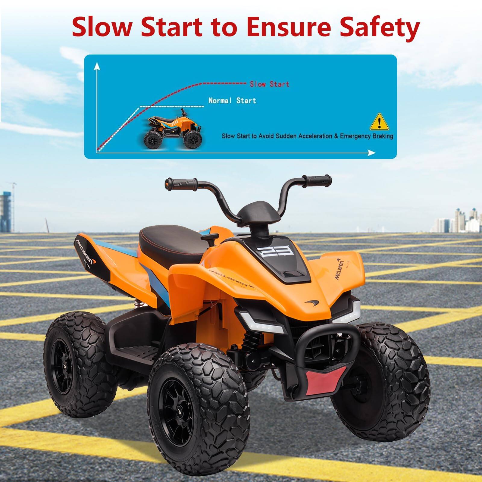 Slow Start to Ensure Safety

Slow Start to Avoid Sudden Acceleration & Emergency Braking

Normal Start

Slow Start