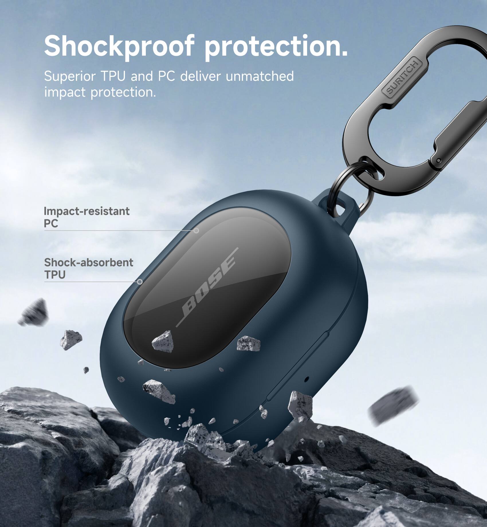 Shockproof protection. Superior TPU and PC deliver unmatched impact protection. Impact-resistant PC Shock-absorbent TPU