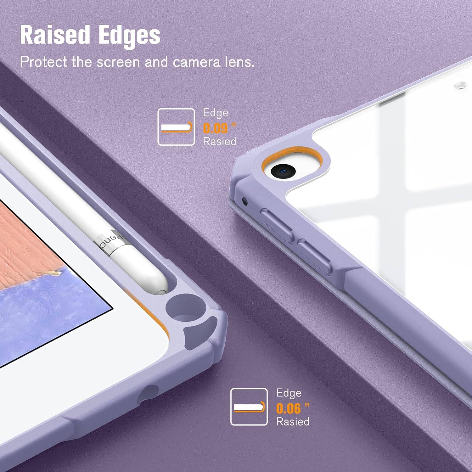 Raised Edges Protect the screen and camera lens.

Edge 0.09" Raised

Edge 0.06" Raised